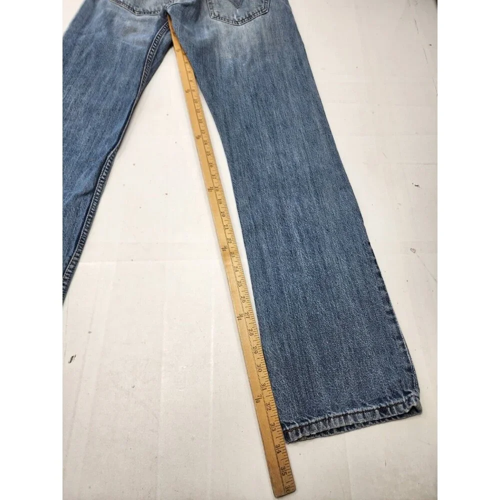 Levi's 514 Mens 100% Cotton Slim Straight Denim Distressed Jeans Size 32x34